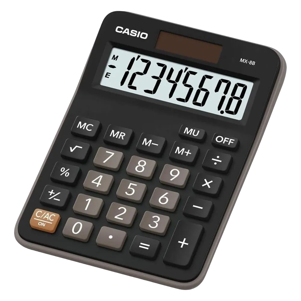 Casio Desk Top Calculator Black Mx-8b