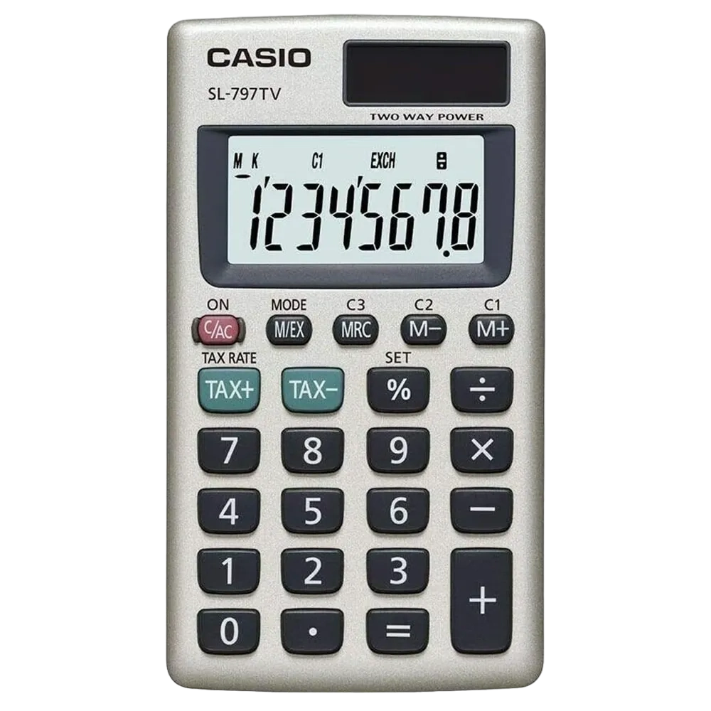 Casio 8 Digits Portable Calculator Sl-797tvgd