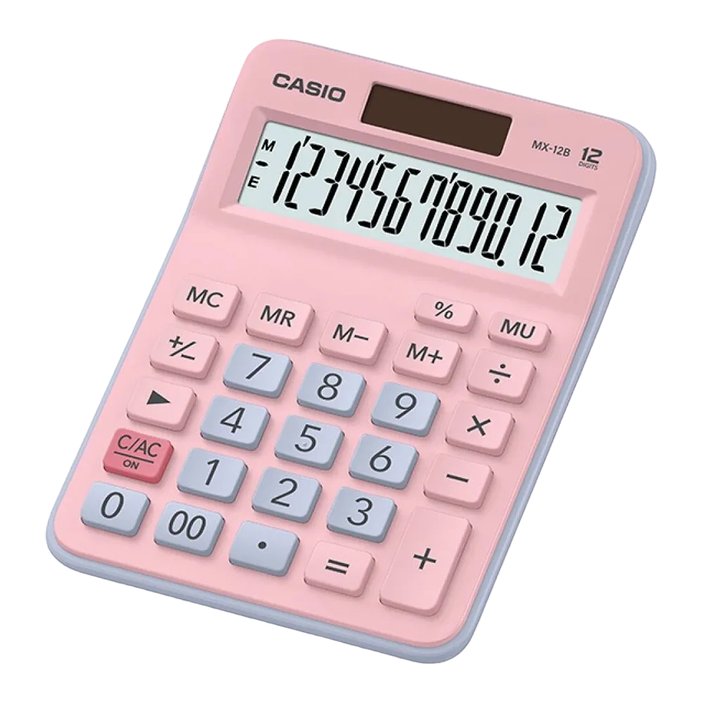 Casio Table Calculator 12 Digits Green Mx-12b-pk-w-dc