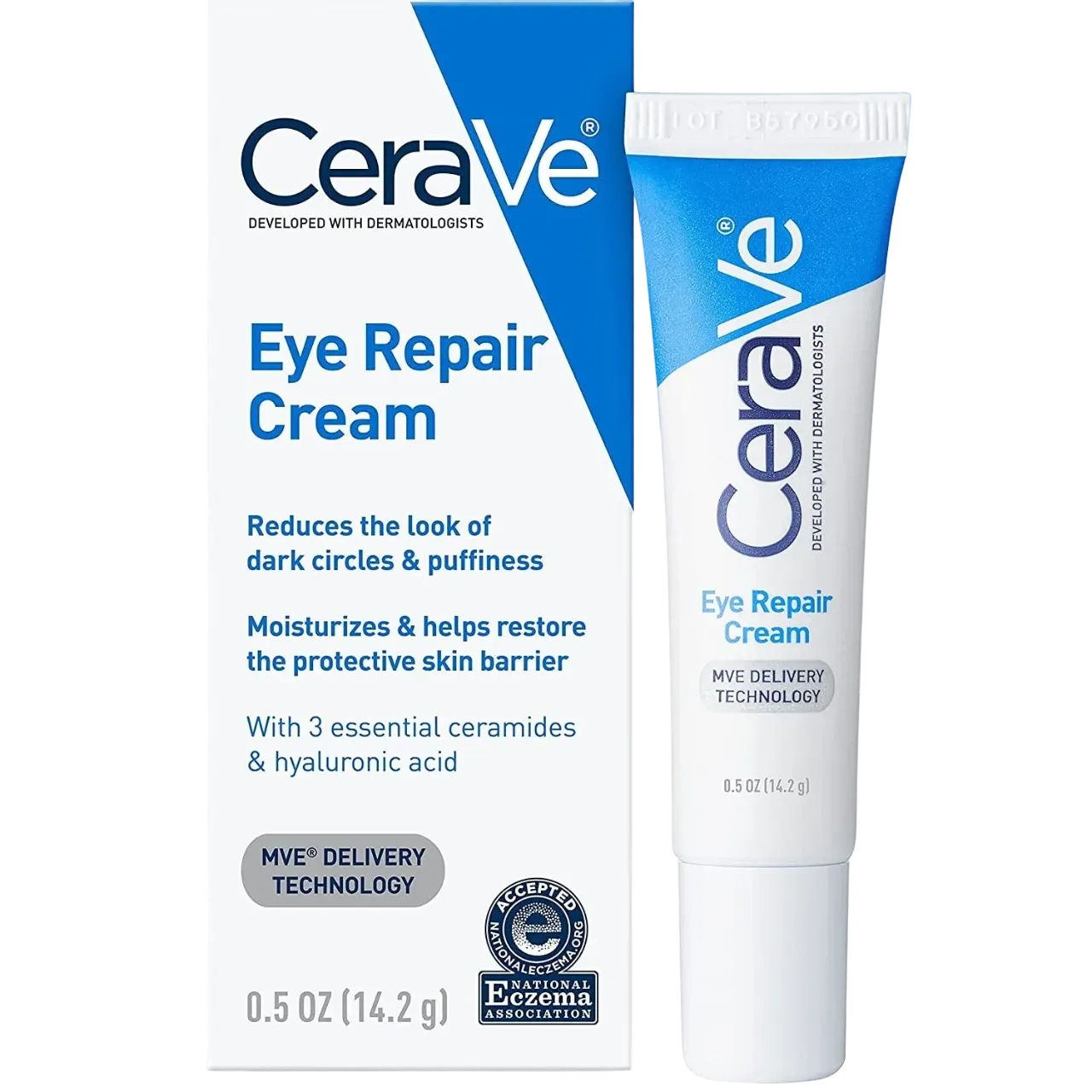 Cerave Eye Repair Cream Under Eye Cream For Dark Circles And Puffiness Delicate Skin Under Eye Area 14 Ml