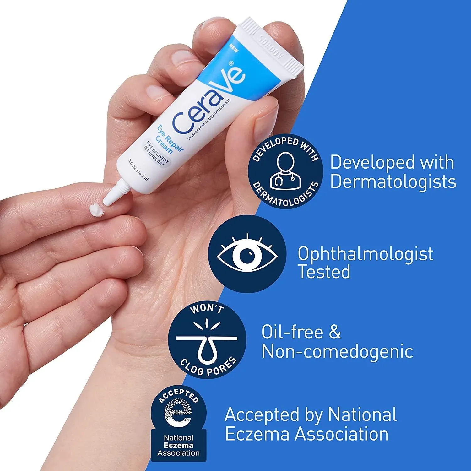 Cerave Eye Repair Cream Under Eye Cream For Dark Circles And Puffiness Delicate Skin Under Eye Area 14 Ml