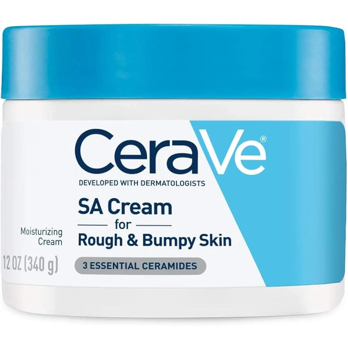 CeraVe Sa Cream, 12 Oz, Renewing Salicylic Acid Body Cream For Rough And Bumpy Skin, Fragrance Free, 118 Ml