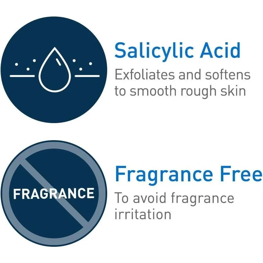 CeraVe Sa Cream, 12 Oz, Renewing Salicylic Acid Body Cream For Rough And Bumpy Skin, Fragrance Free, 118 Ml