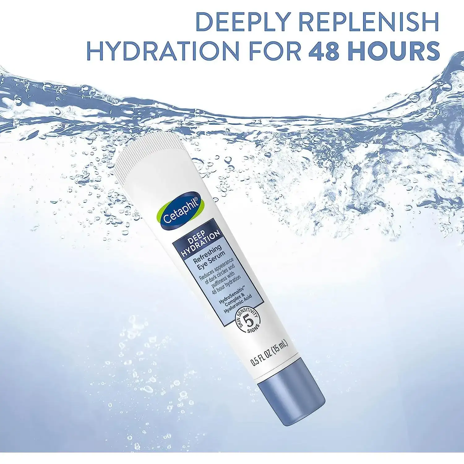 Cetaphil Deep Hydration Refreshing Eye Serum,48Hr Hydrating Under Eye Cream 15Ml