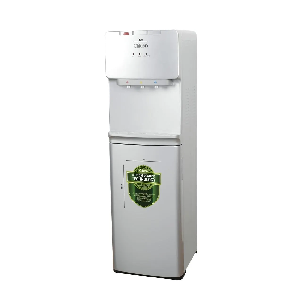 Clikon 635 Watts Bottom Loading Water Dispenser -Ck4056