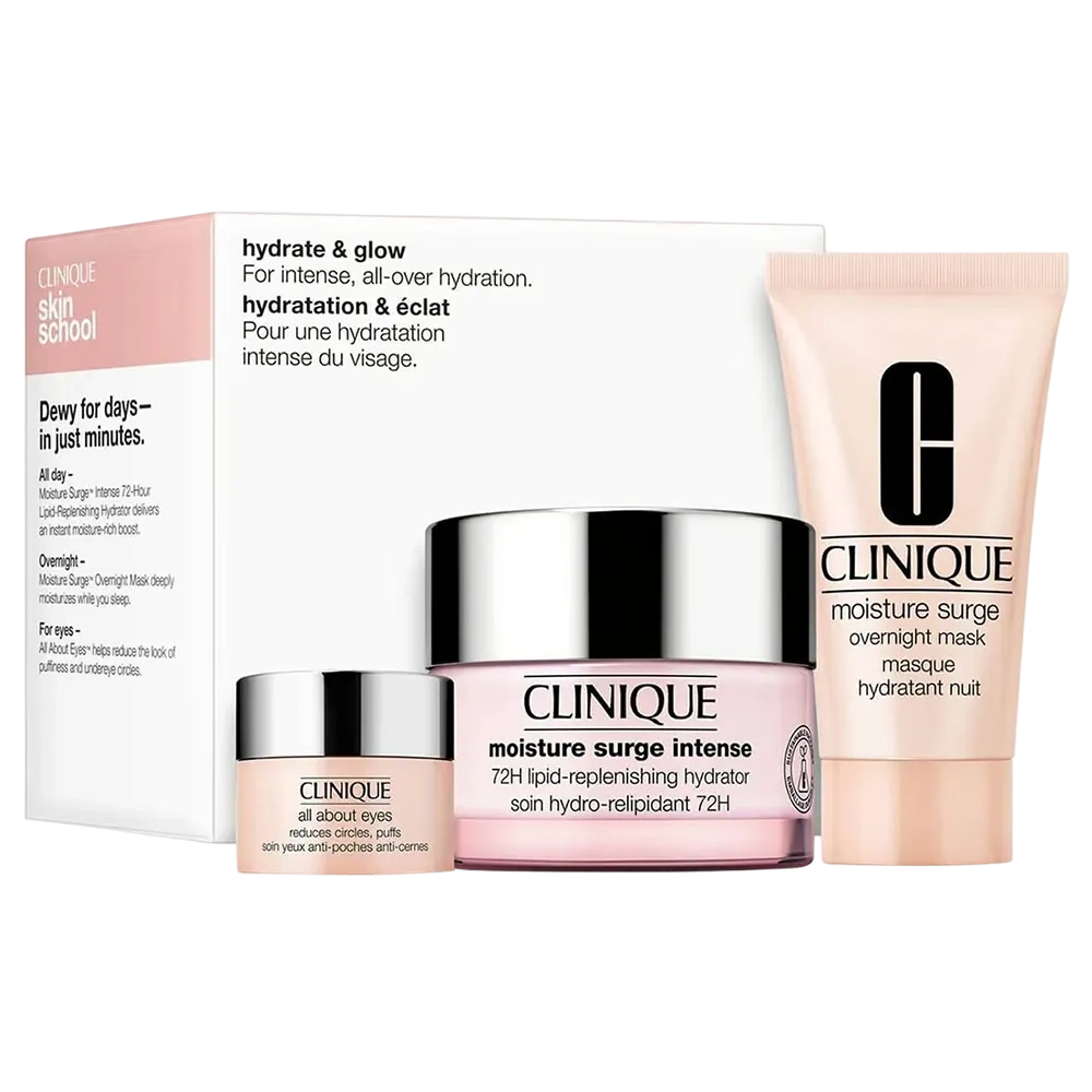 Clinique Moisture Surge Hydrate & Glow Ms Intense Set 3pcs Pink