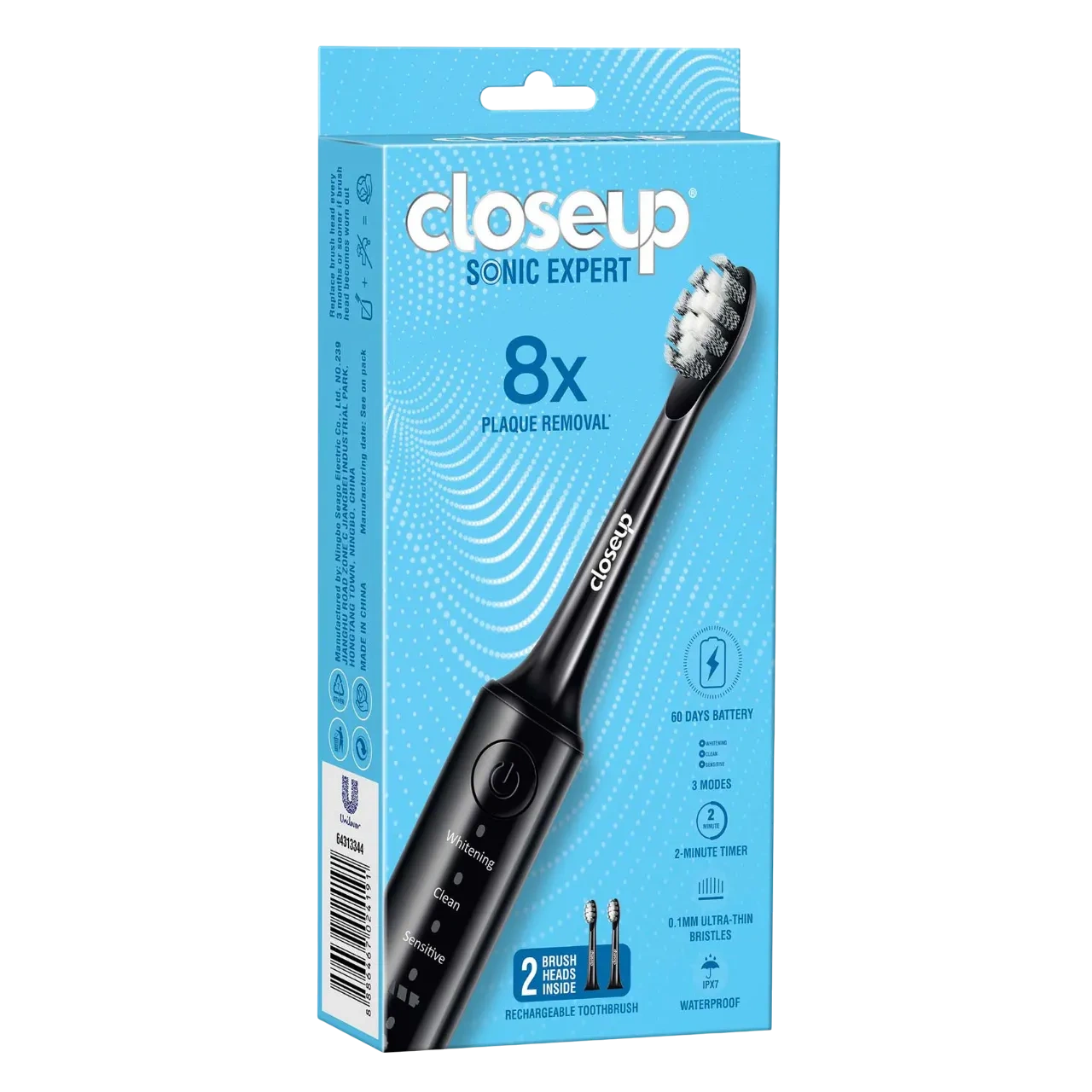 Closeup Sonic Expert Rechargeable Toothbrush Black