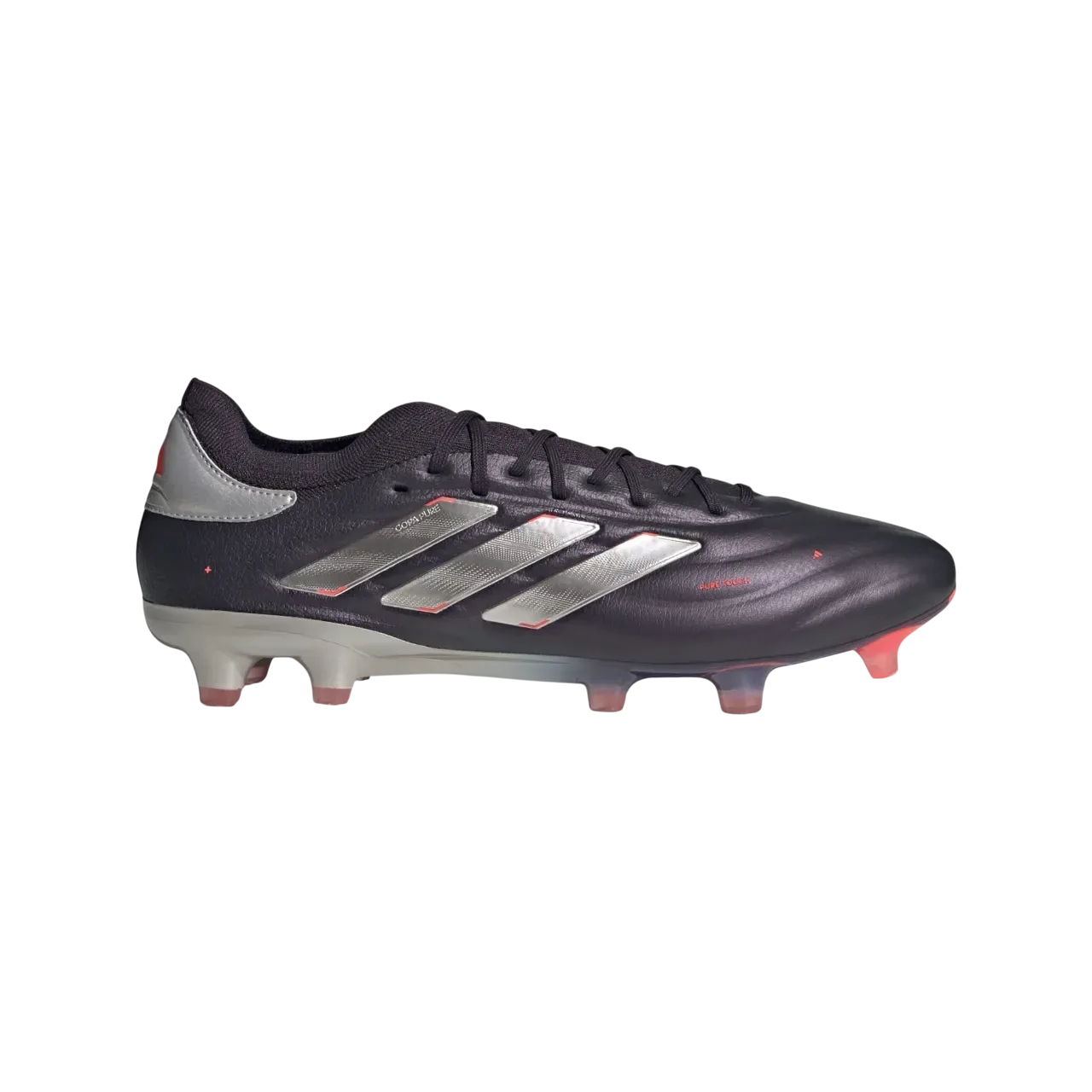 Adidas Copa Pure 2 Elite Knit Firm Ground Boots Aurora Black / Platinum Metallic / Turbo Size 40