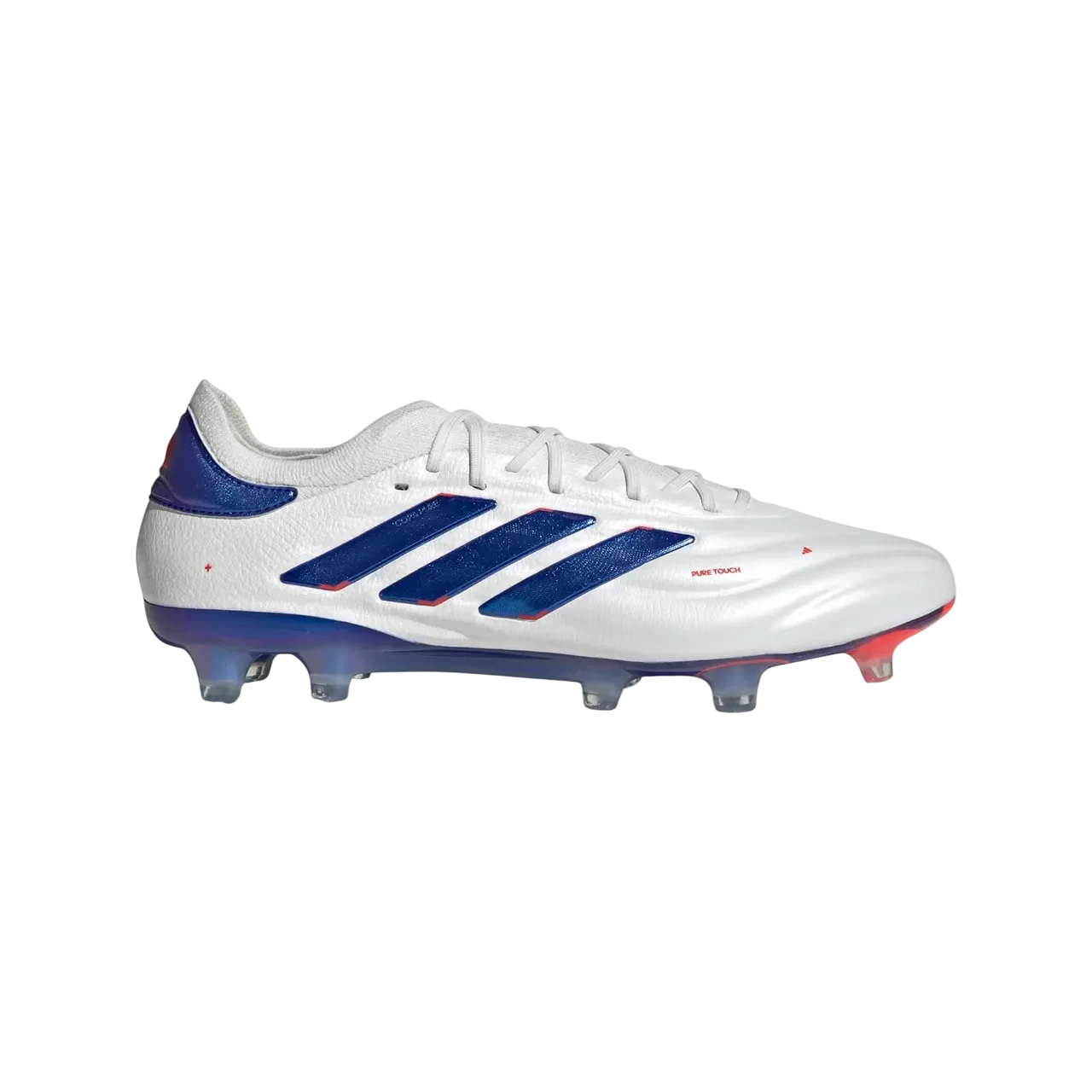 Adidas Copa Pure 2 Elite Knit Firm Ground Boots Cloud White / Lucid Blue / Solar Red Size 40 2/3