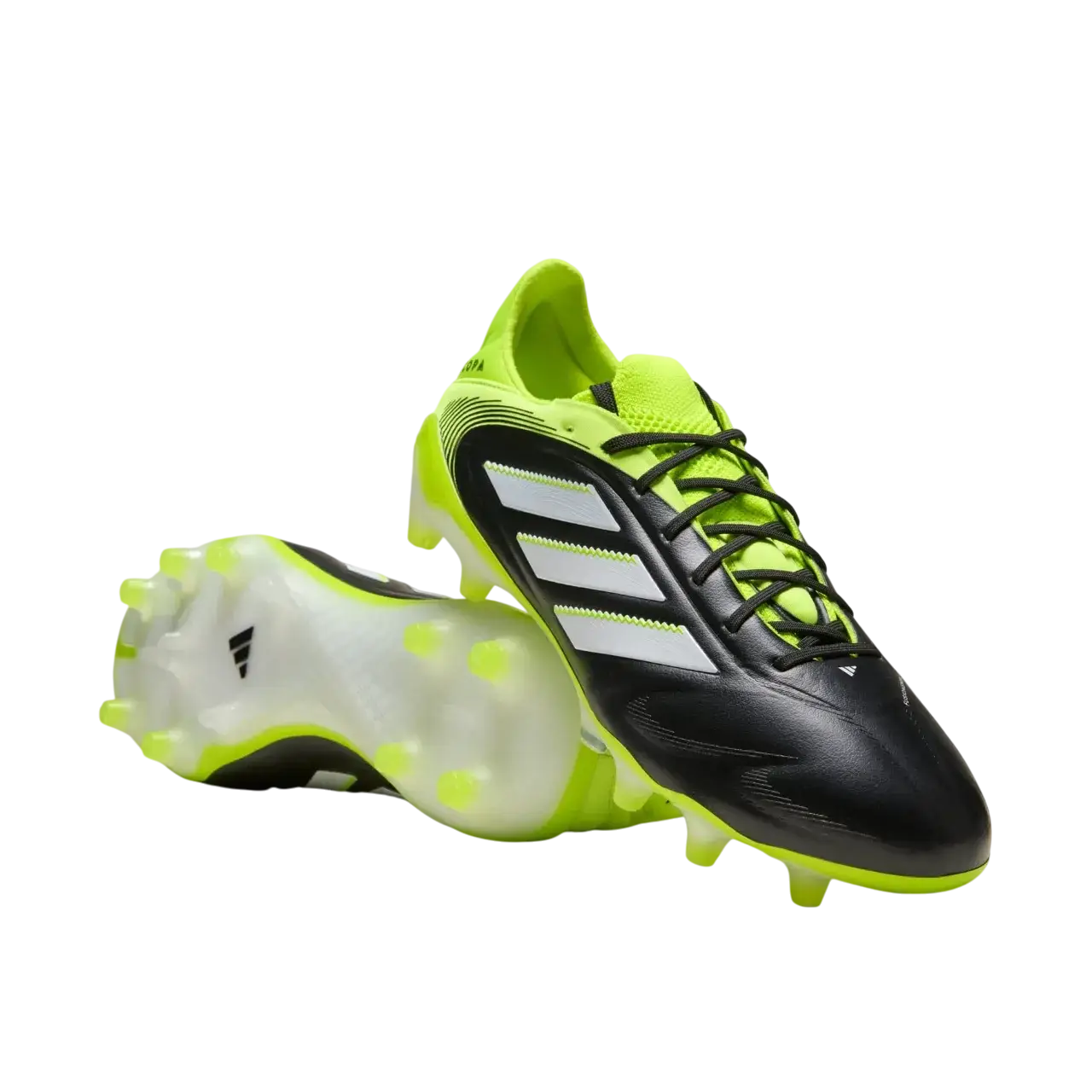 Adidas Copa Pure 3 Elite Firm Ground Boots Core Black / Cloud White / Lucid Lemon Size 40