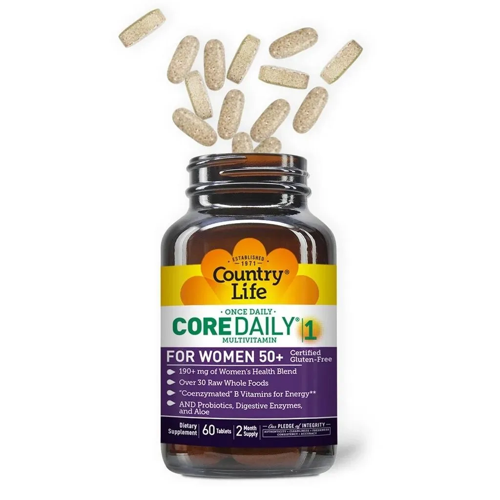 Country Life Core Daily-1 Women 50+ Years Multivitamin Supplement Tablets, Pack Of 60's