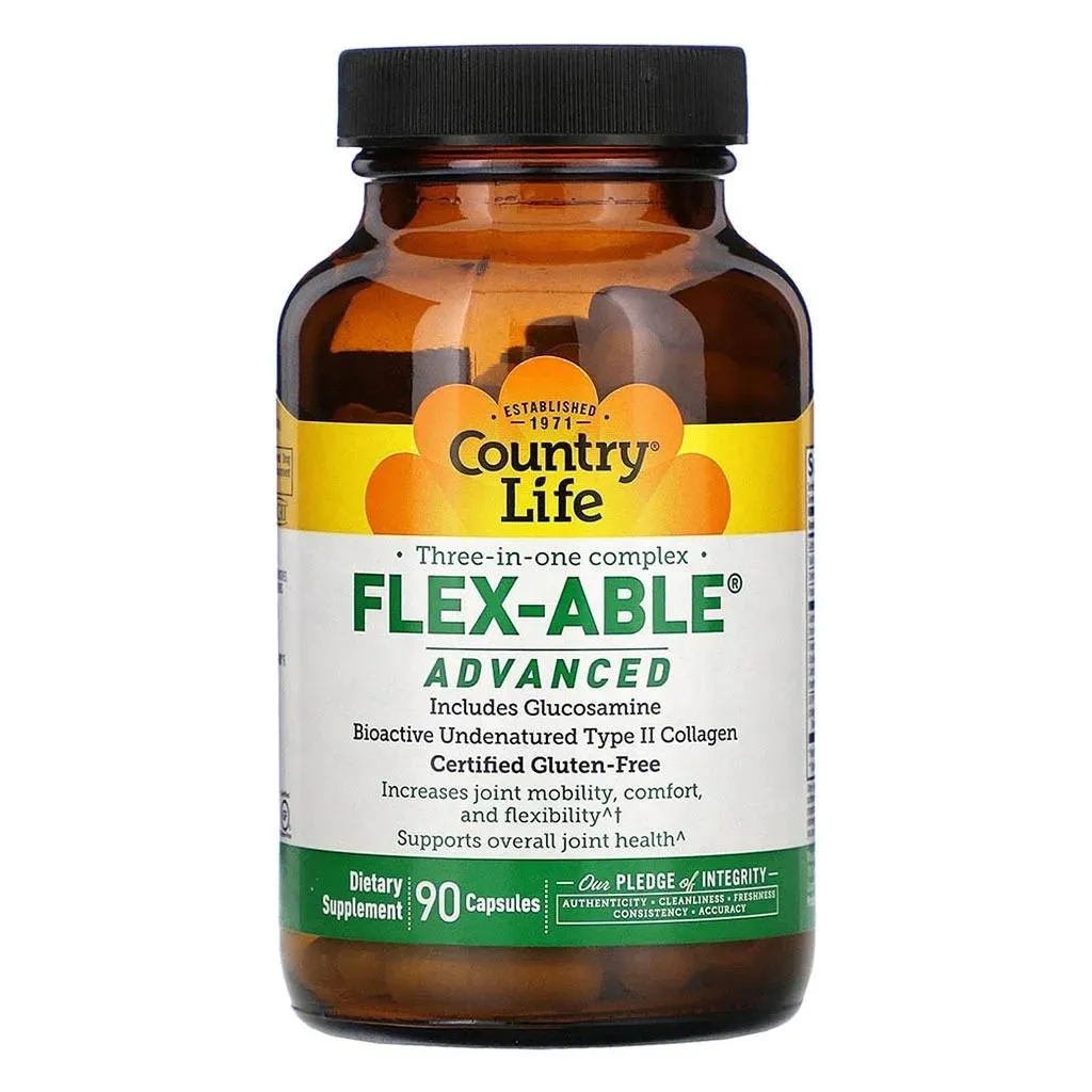 Country Life Flexable Advanced Capsules With Glucosamine For Joint Health, Pack Of 90's