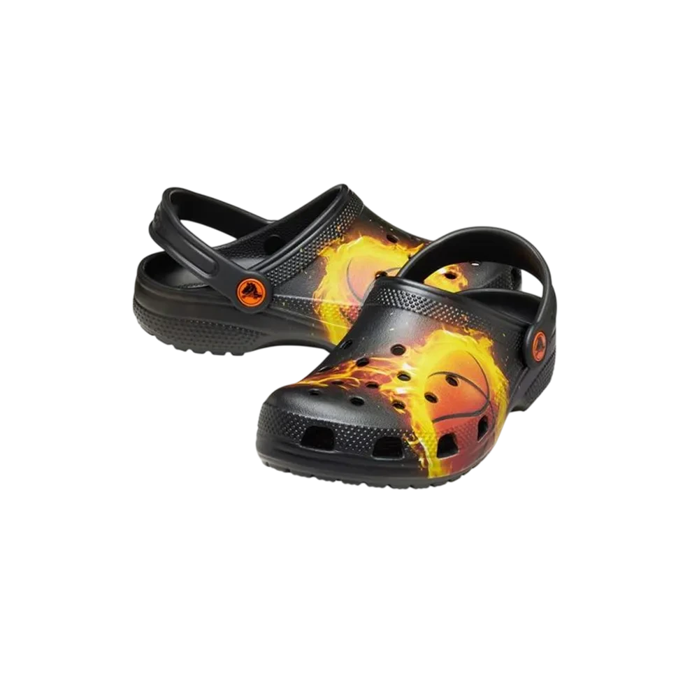 Crocs Kids' Classic Flaming Bball Clog Cr-211590-001 Black Size 33