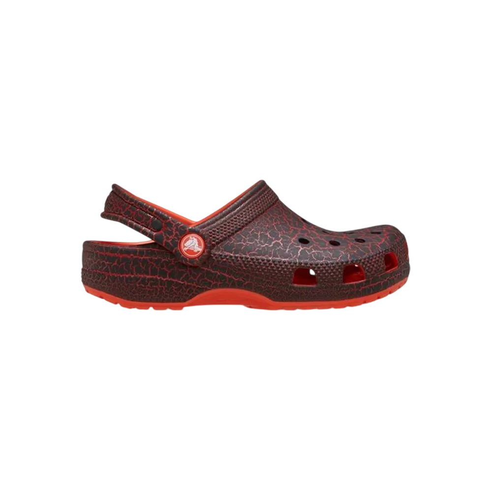 Crocs Toddlers' Classic Crackle Clog Cr-211616-7ao Lava-crackle Size 28