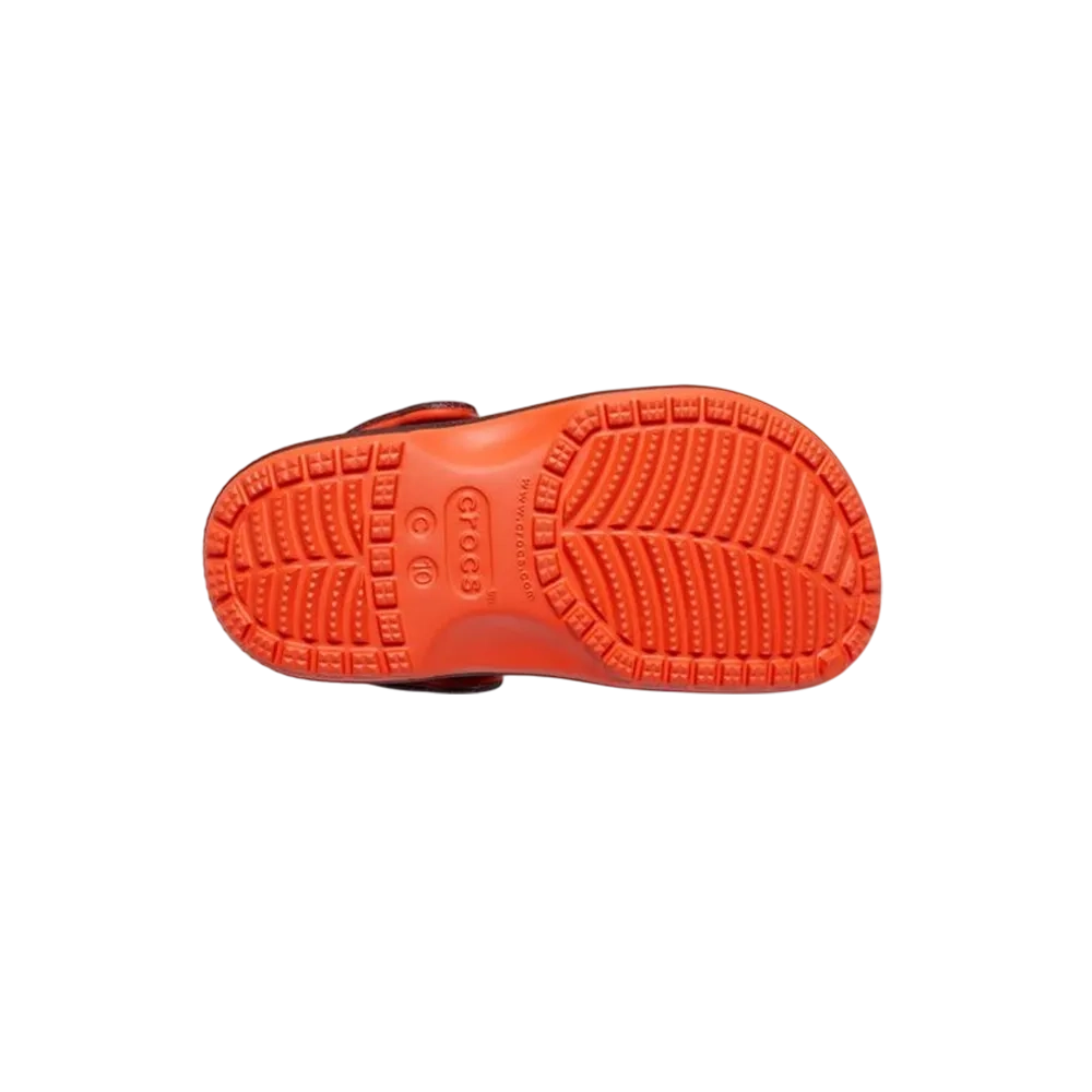 Crocs Toddlers' Classic Crackle Clog Cr-211616-7ao Lava-crackle Size 28