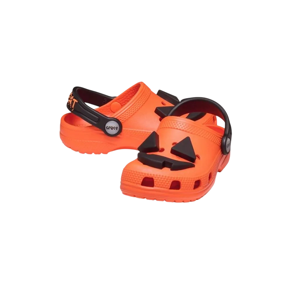Crocs Toddlers' Classic Jack O Lantern Lights Clog Cr-211686-810 Orange Size 24