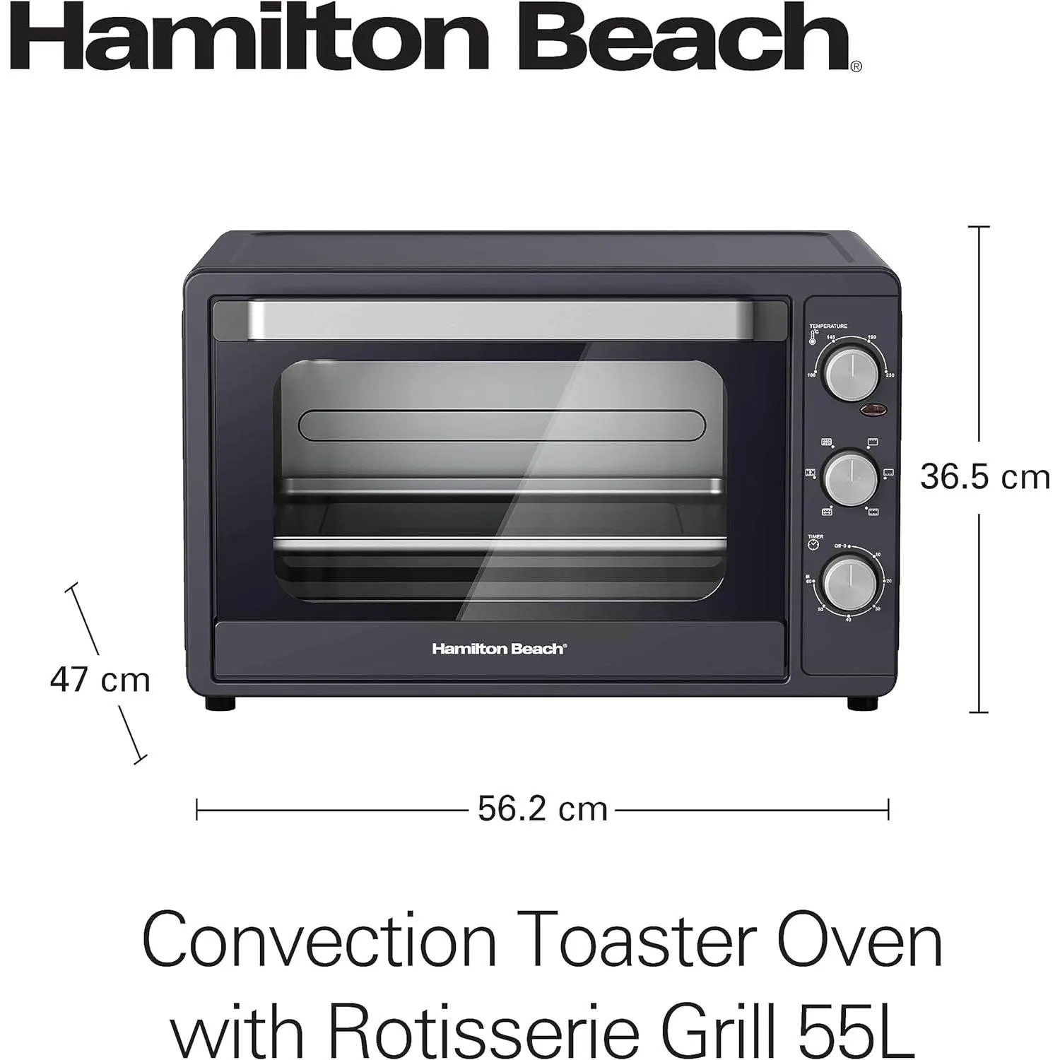 Hamilton Beach Convection Toaster Grill Oven 55L