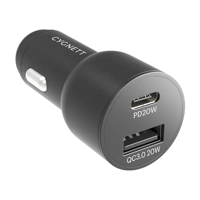 Cygnett Carpower 20w Usb-c/20w Usb-a Car Charger Cy3637cycch