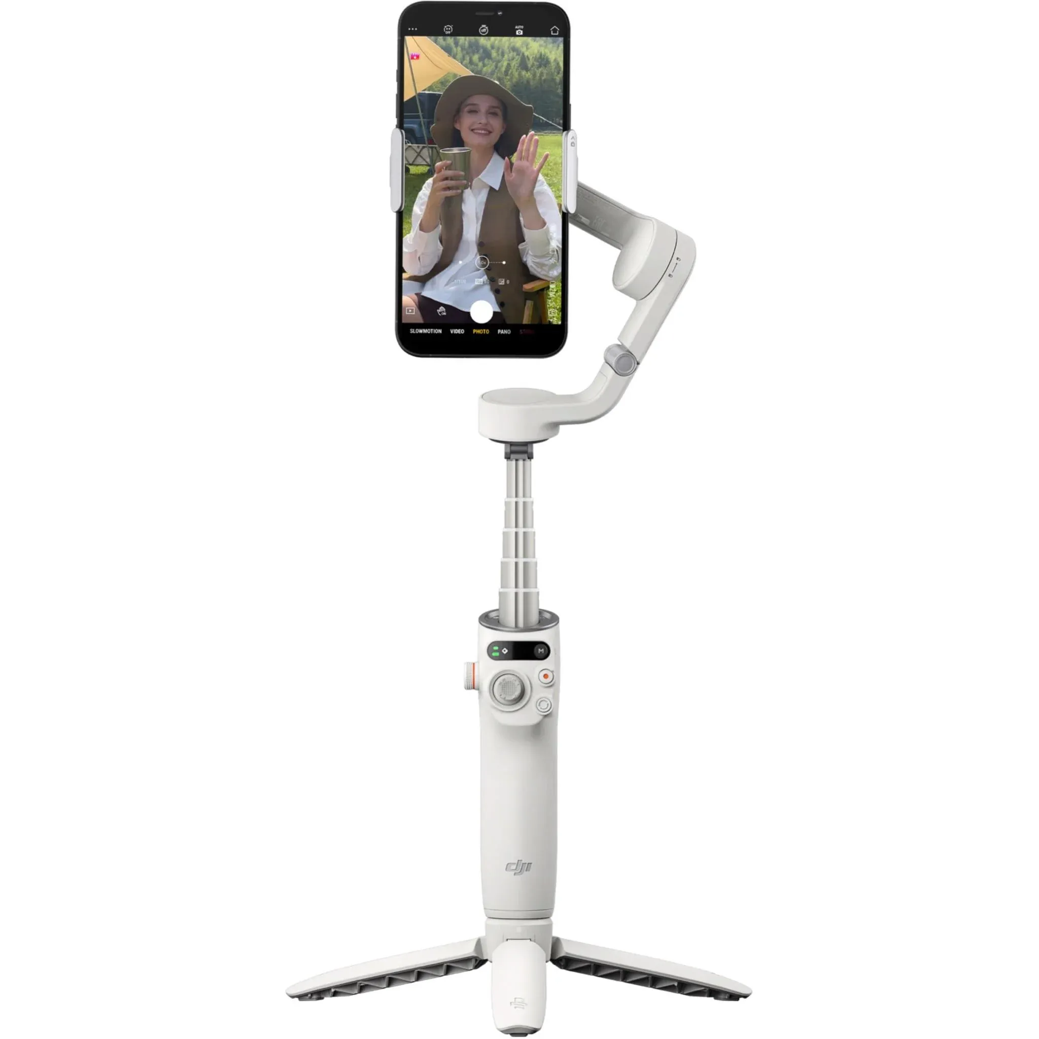 DJI OSMO Mobile 6 Smartphone Gimbal Stabilizer,3-Axis Phone Gimbal,Built-In Extension Rod, Android and iPhone Gimbal,Vlogging Stabilizer,Platinum Gray