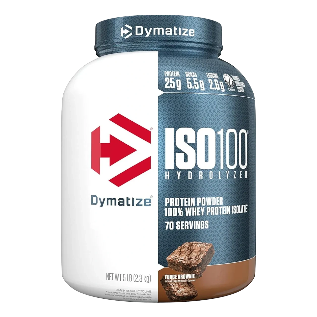 Dymatize Iso 100 Whey Protein Powder With 25G Of Hydrolyzed 5 Lb Fudge Brownie