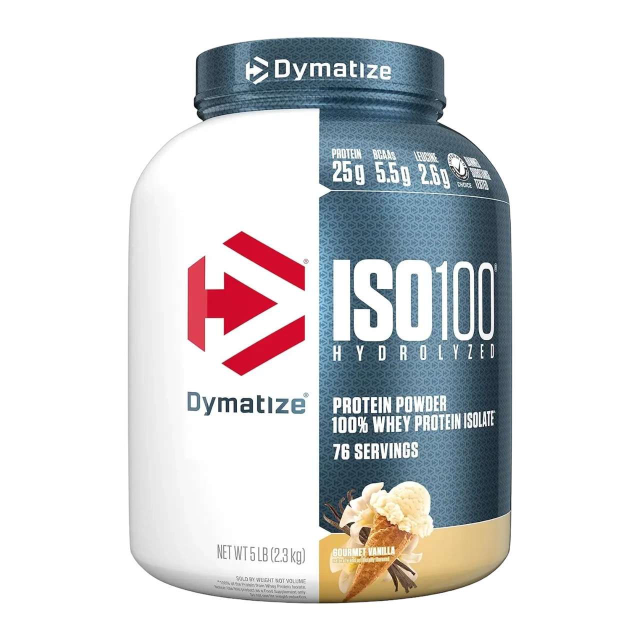 Dymatize Iso 100 Whey Protein Powder With 25G Of Hydrolyzed 5 Lb Vanilla