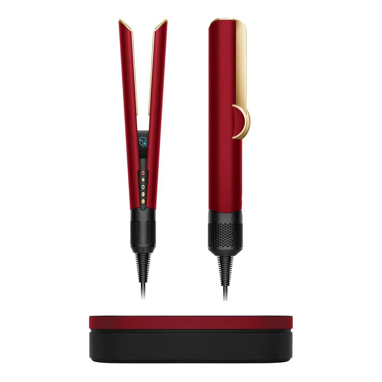 Dyson Airstrait Straightener In Red Velvet/gold