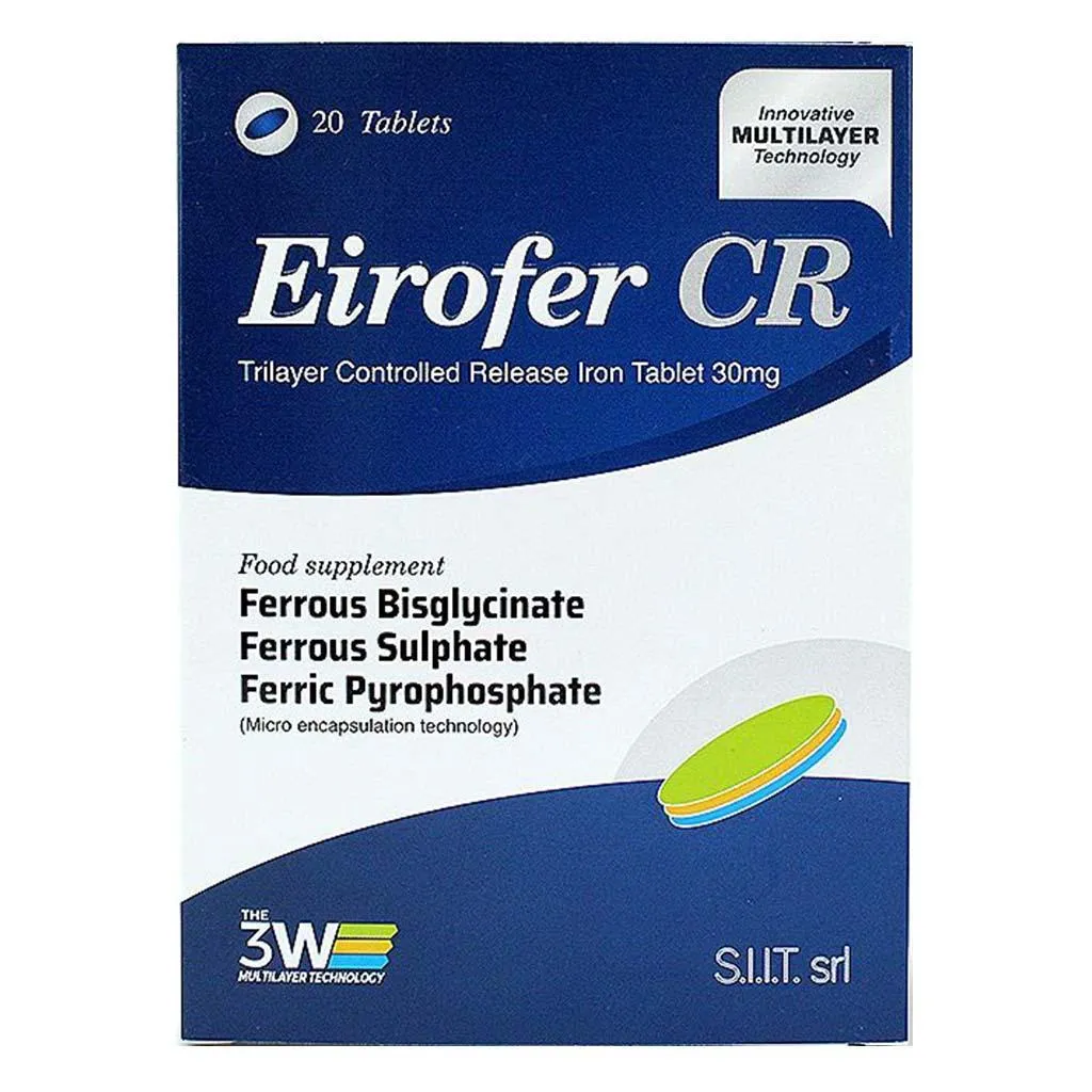 Eirofer Cr Controlled Release Iron 30 Mg Tablets 20's