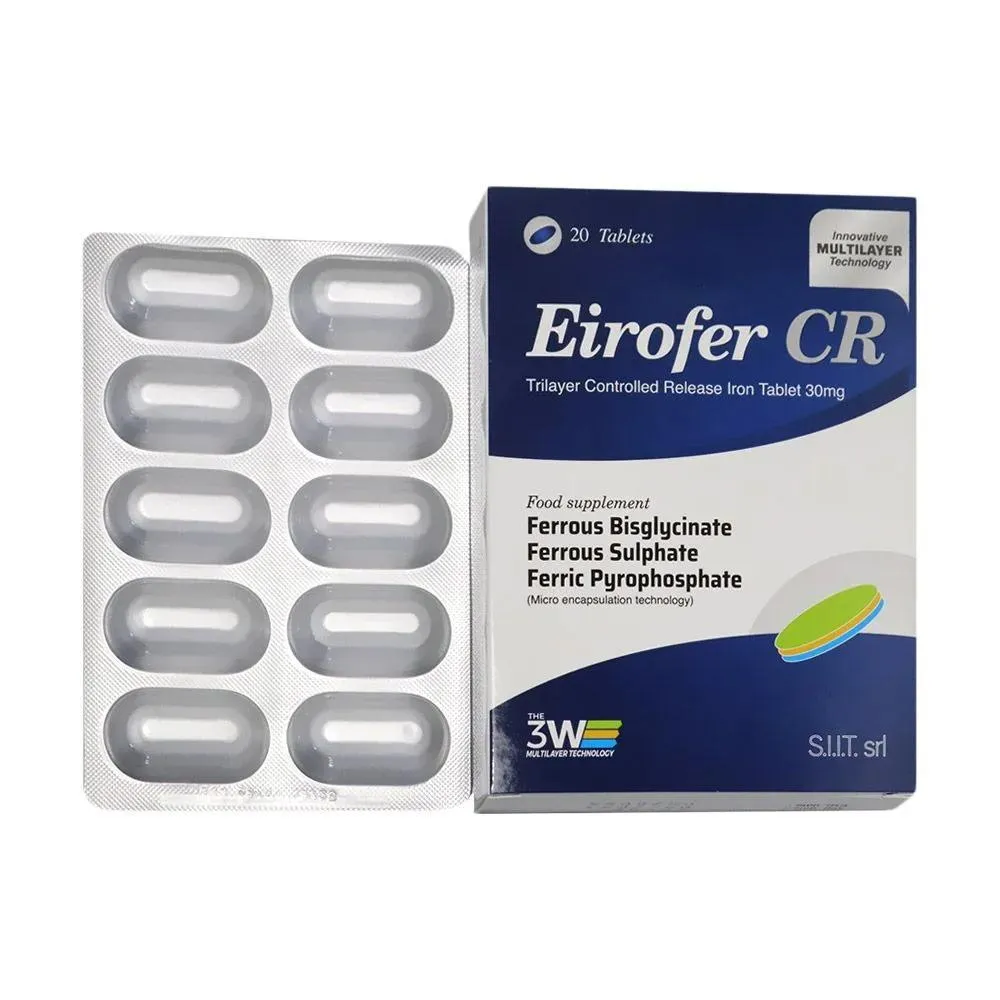 Eirofer Cr Controlled Release Iron 30 Mg Tablets 20's