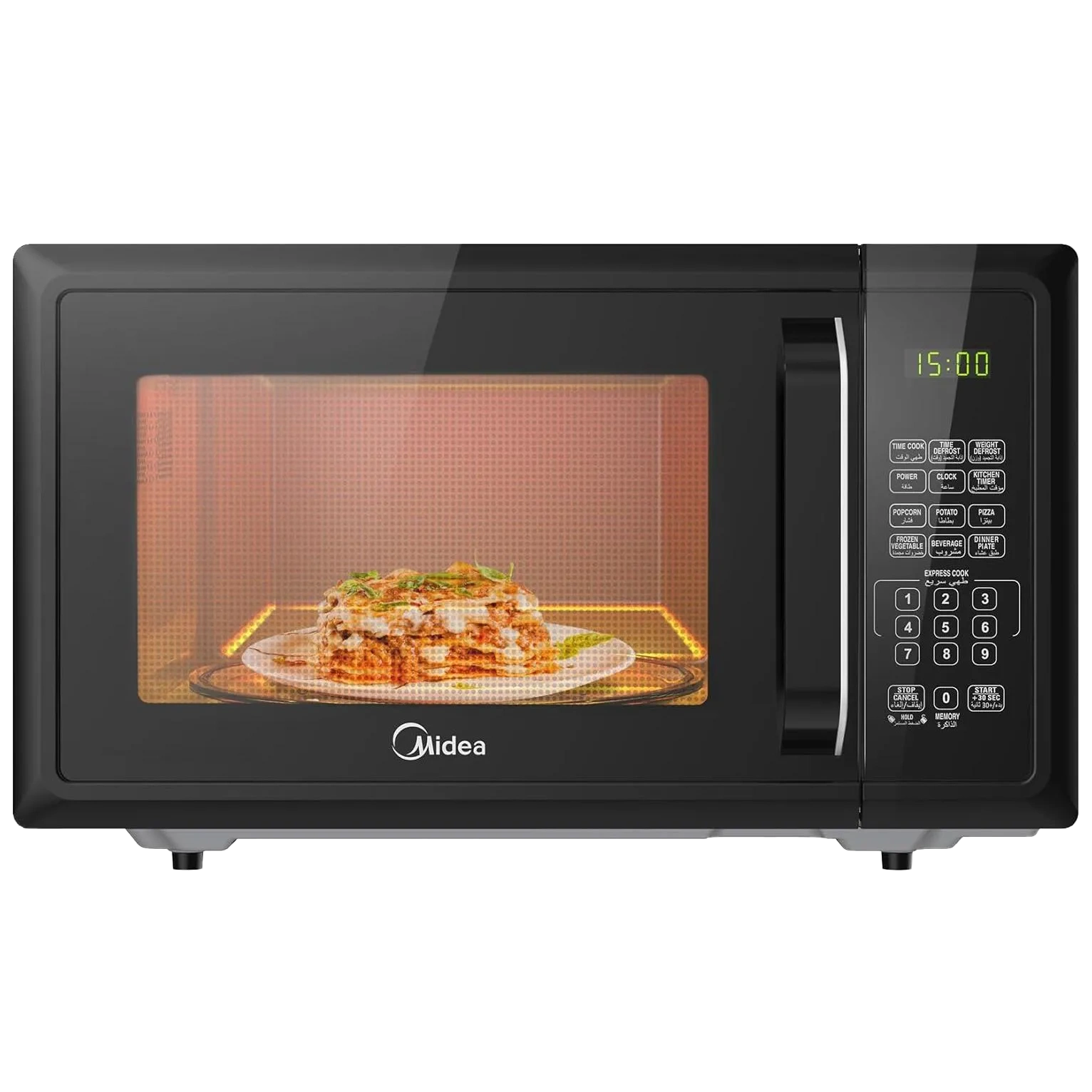 Midea Microwave 25Ltrs, Solo, Digital, Black EM925A2GU-SL