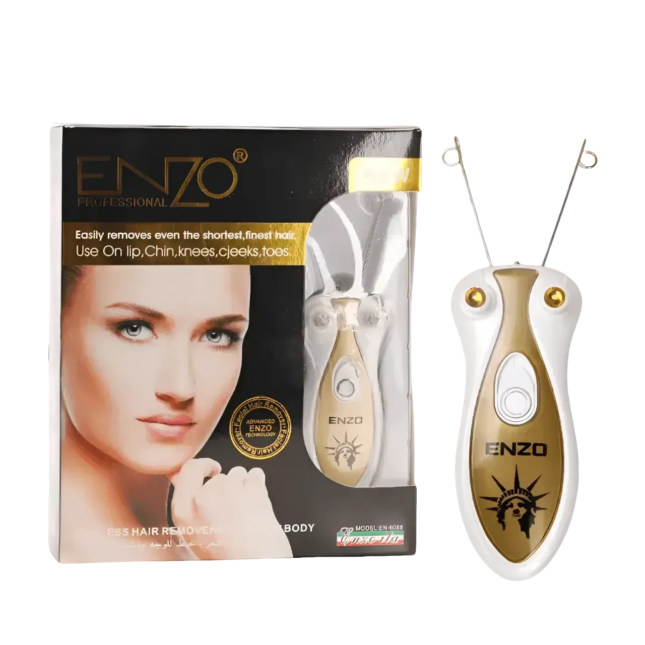 ENZO Facial Epilator Hair Removal For Women Gold EN-6088