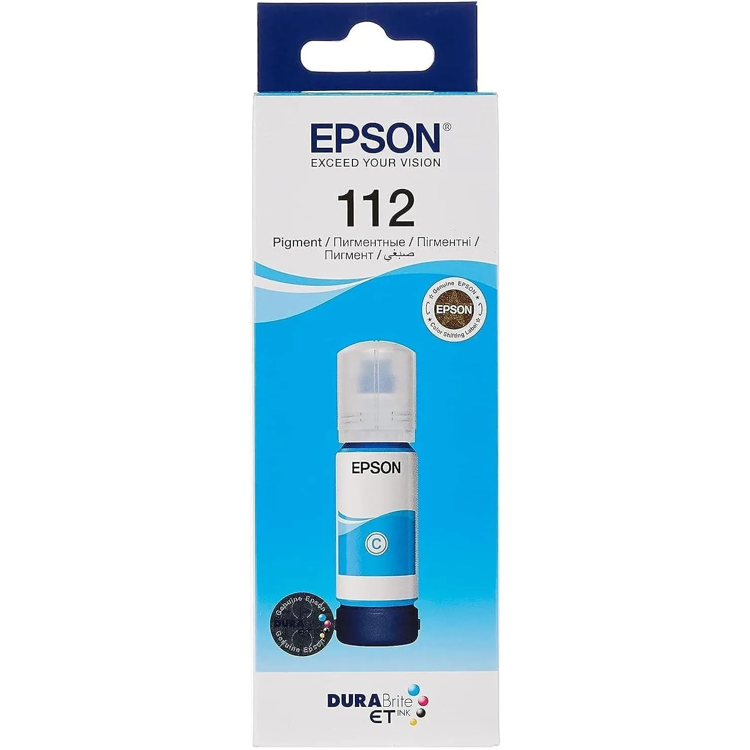 Epson 112 Ecotank Pigment Cyan Ink Bottle