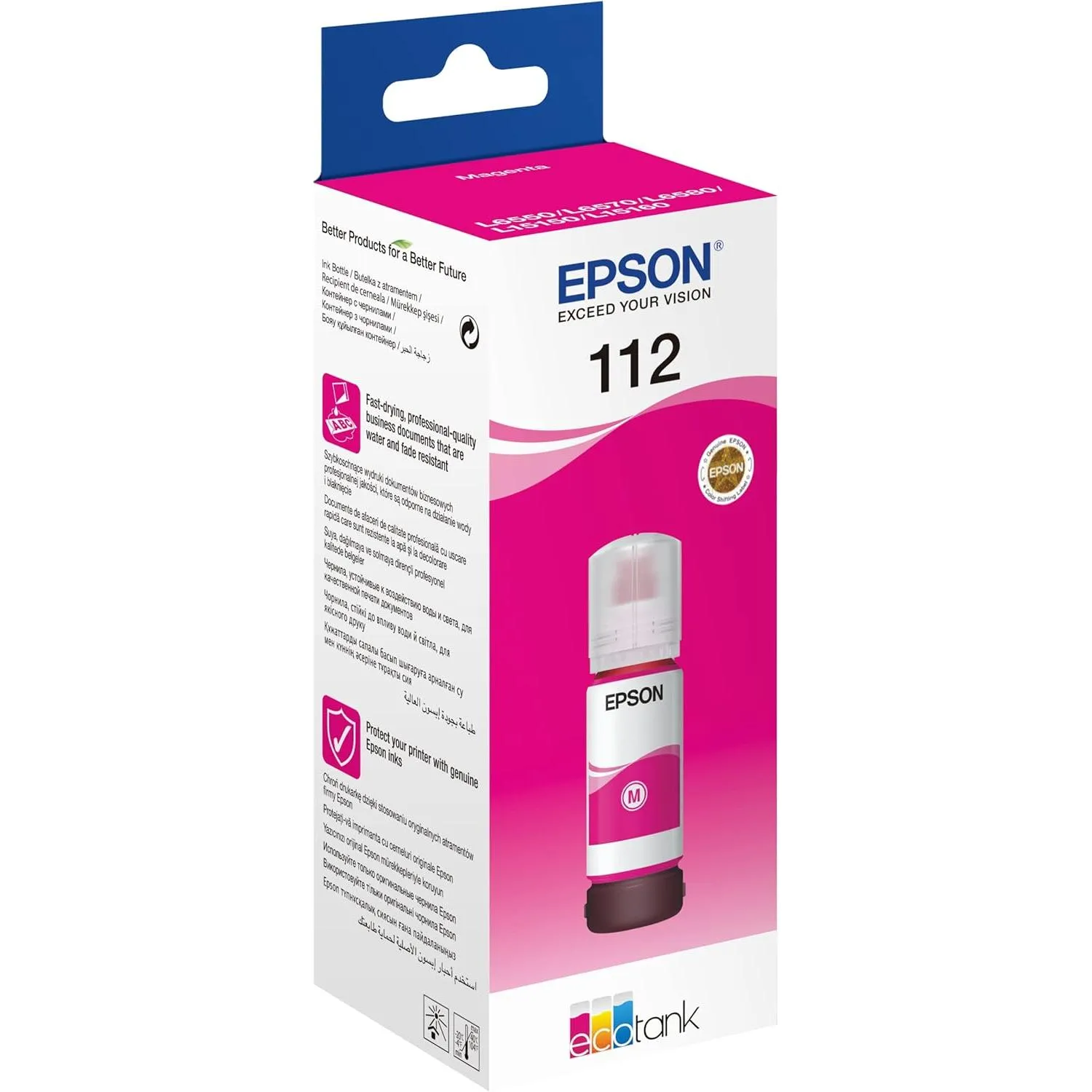 Epson 112 Ecotank Pigment Magenta Ink Bottle