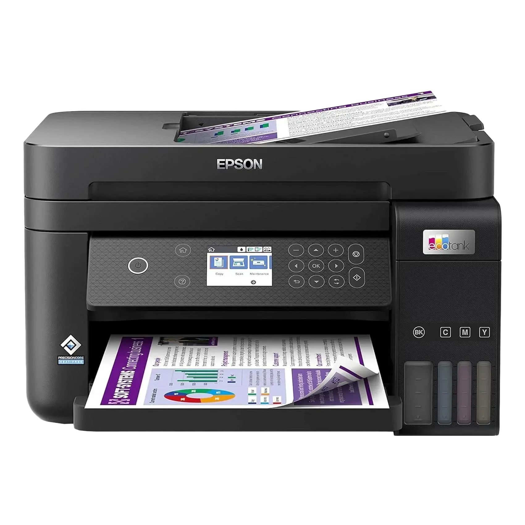Epson Ecotank Wi-fi Duplex Multifunction Ink Tank Printer With Adf Black L6270