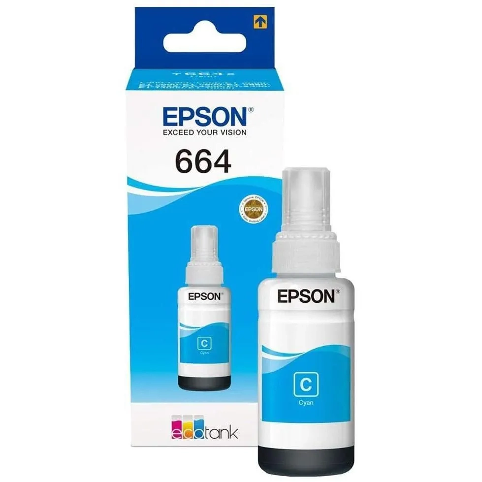 Epson T6642 Ecotank Ink Bottle Ink For Printer Refill 70ml Cyan