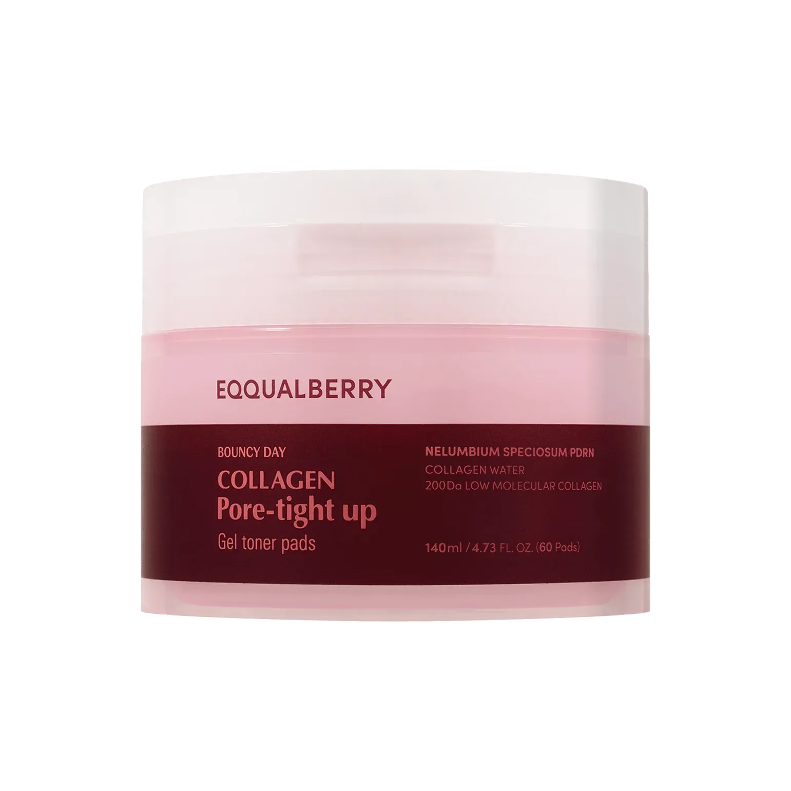 Eqqualberry Collagen Pore-tight Up Gel Toner Pads 140ml 60pads