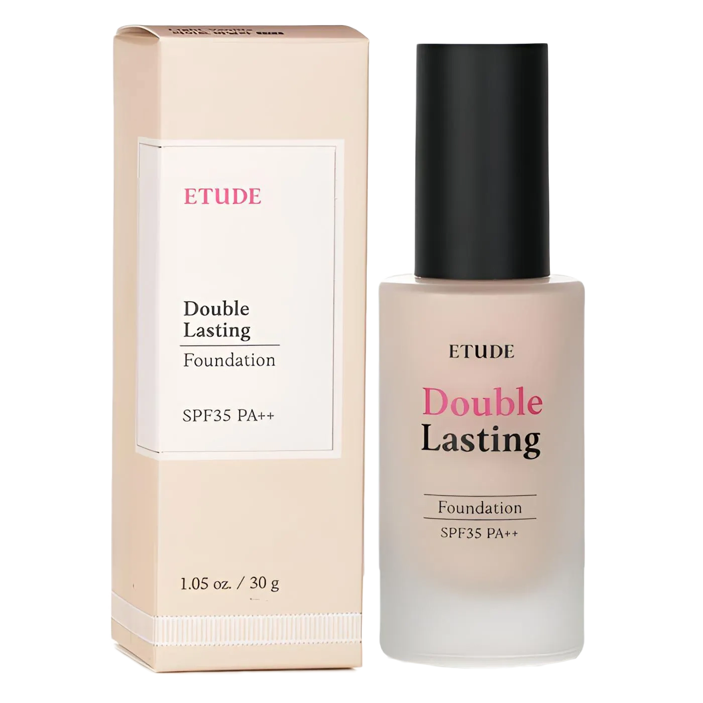 Etude House New Double Lasting Foundation (Neutral Beige) Spf35/ Pa++, High Coverage Weightless Foundation, 24-Hours Lasting Double Cover, Magnet-Like Adherence Without Stickiness