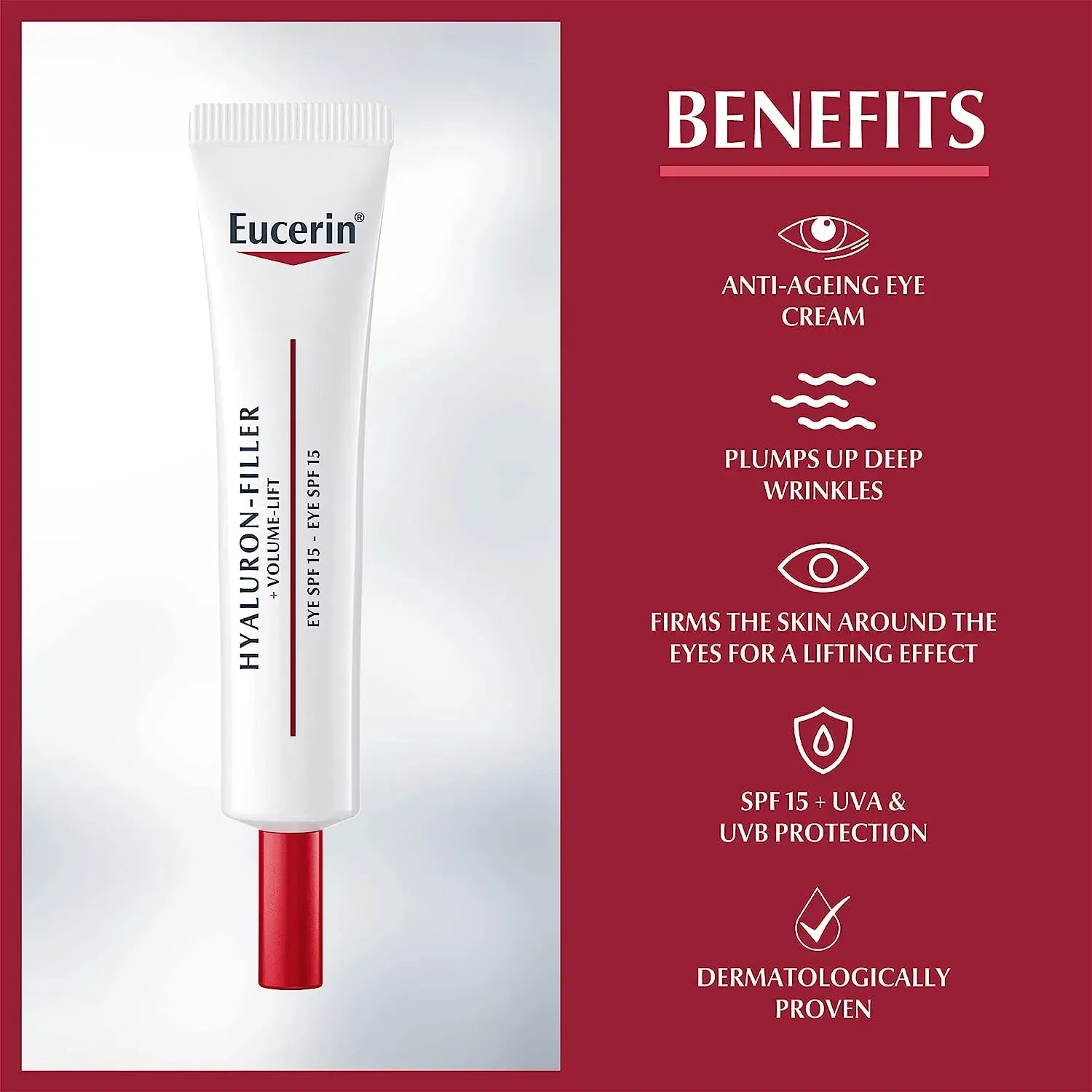 Eucerin Hyaluron-Filler + Volume Lift Eye Cream 15Ml
