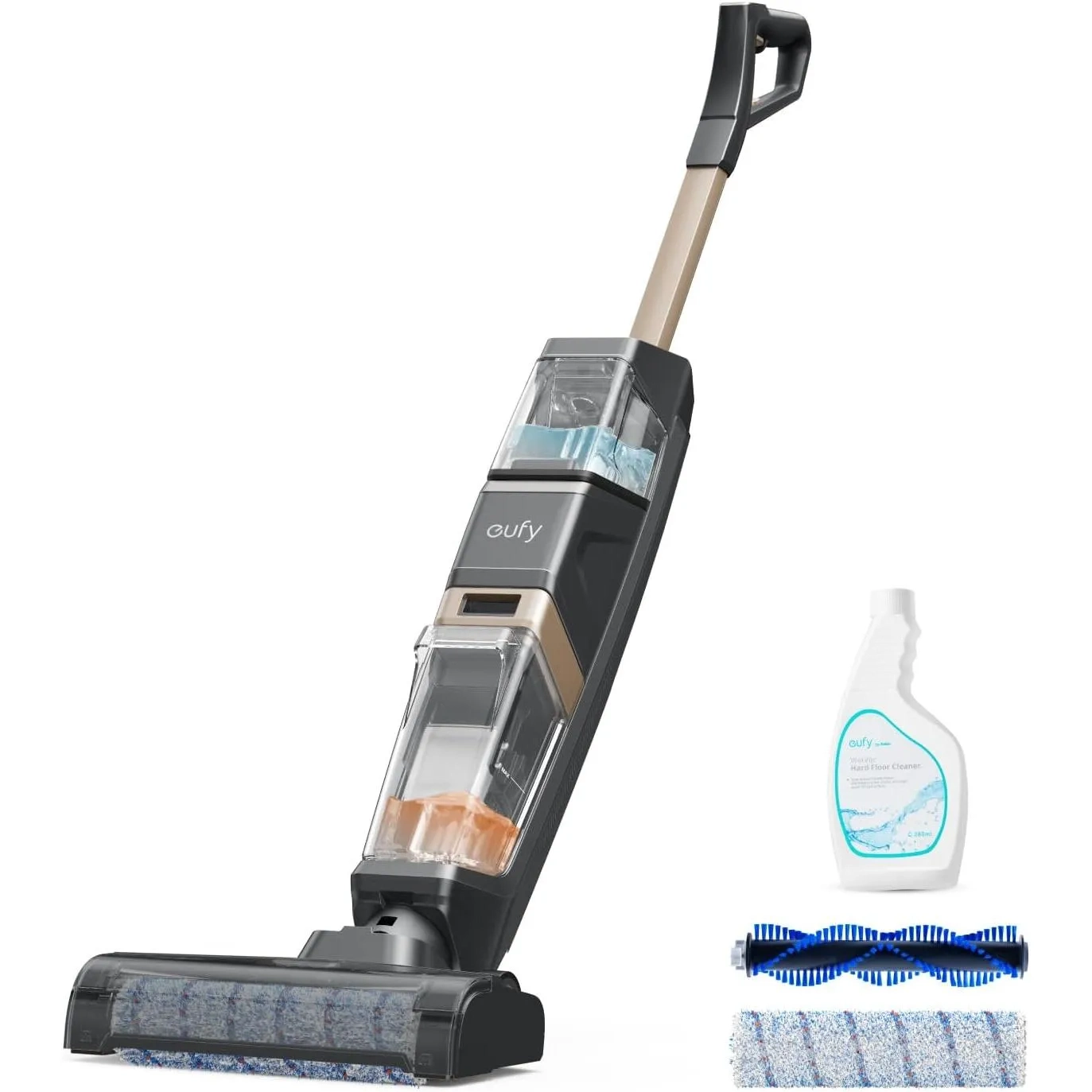 Eufy W31 All In One Wet And Dry Cordless Vacuum Cleaner With Hard Floor Washer, 250W, Black