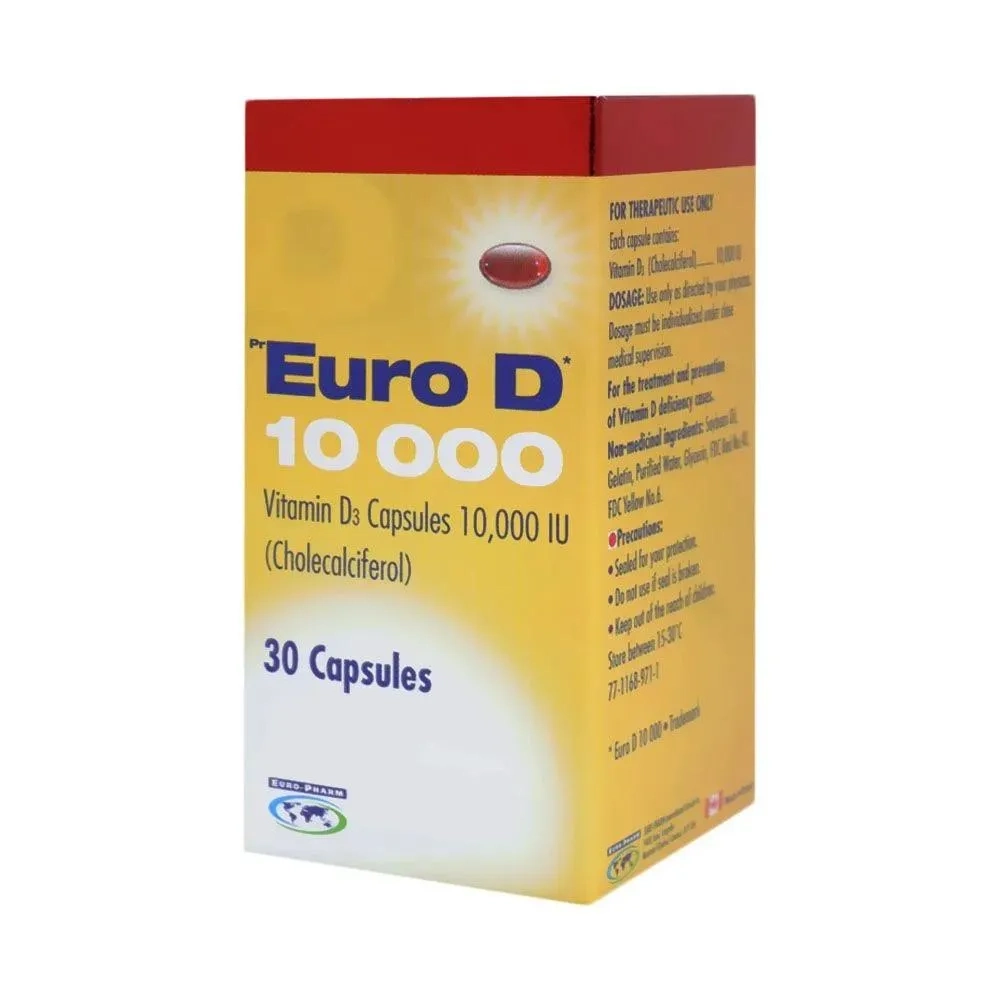 Euro D 10000 Iu Capsules 30's