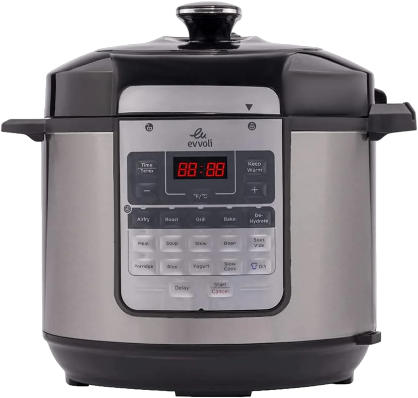 evvoli 15 In 1 Electric Pressure Cooker With Air Fryer Multi-Cooker 5.7 l 1500 kW COM6015S Black