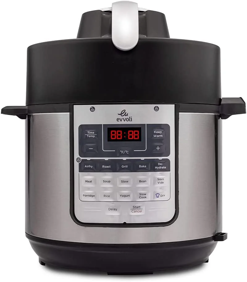 evvoli 15 In 1 Electric Pressure Cooker With Air Fryer Multi-Cooker 5.7 l 1500 kW COM6015S Black