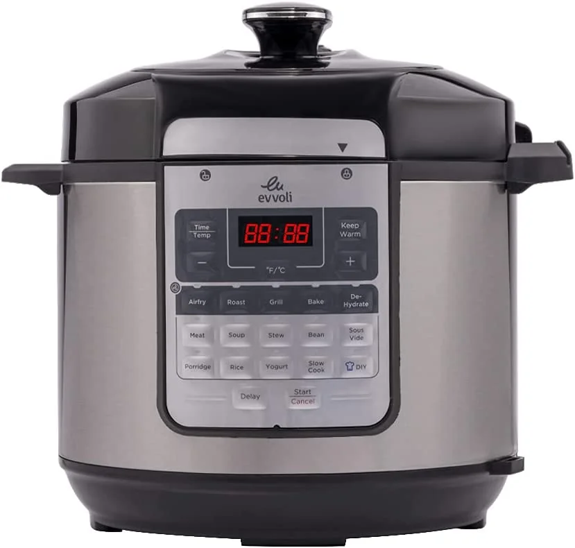 evvoli 15 In 1 Electric Pressure Cooker With Air Fryer Multi-Cooker 5.7 l 1500 kW COM6015S Black