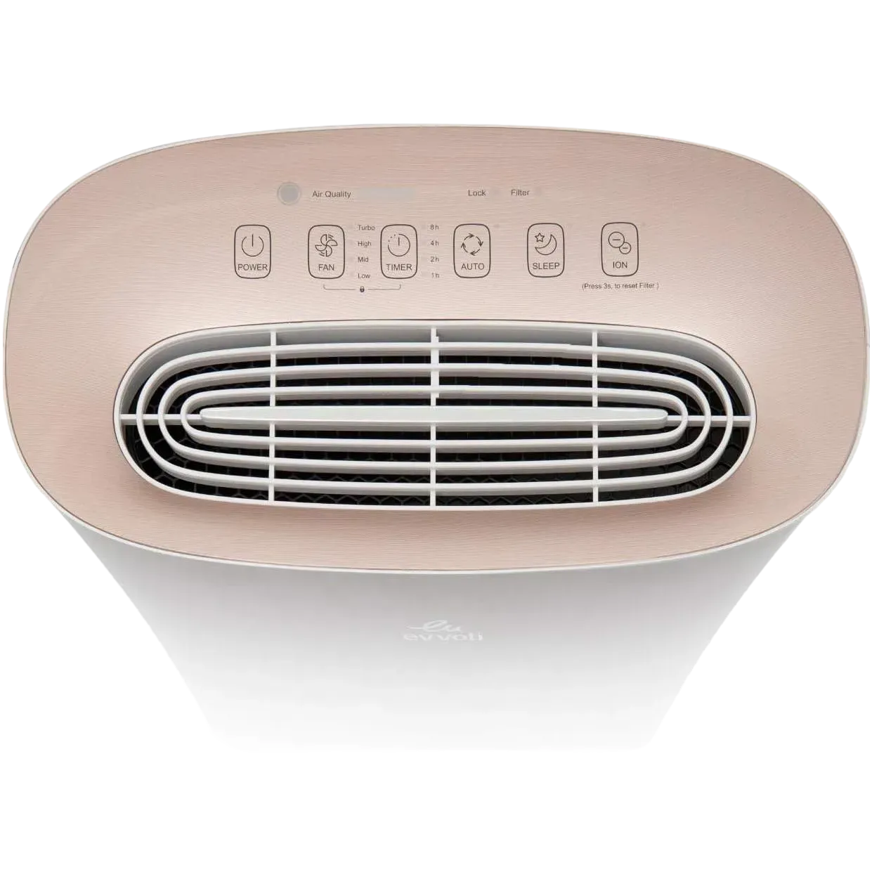 Evvoli Air Purifier 5-Layer Filters With True Hepa Control Light Sensor Night Mode Air Quality Indicator Evap-24W