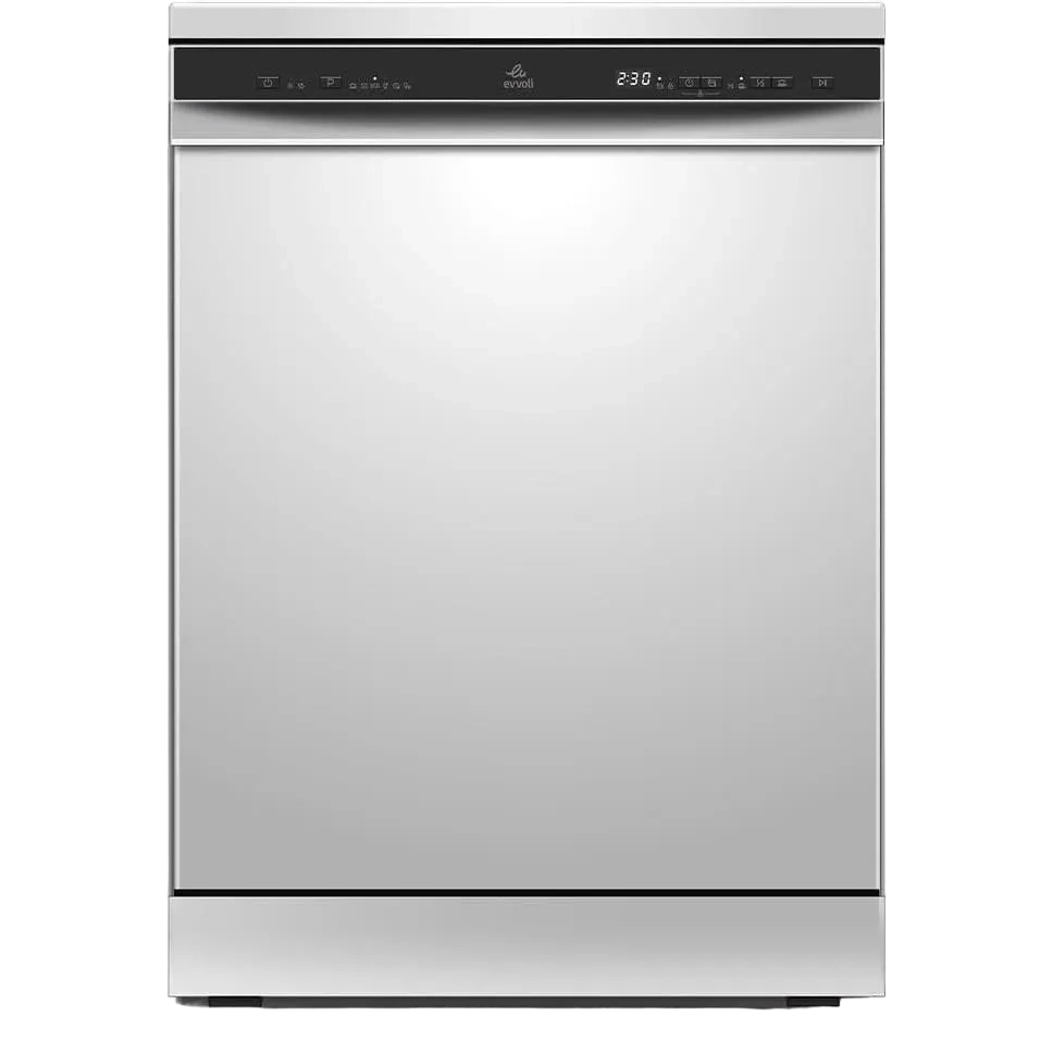 Evvoli Dishwasher 12 Place Setting 2 Black 11L White-Silver Evdw-122W-S