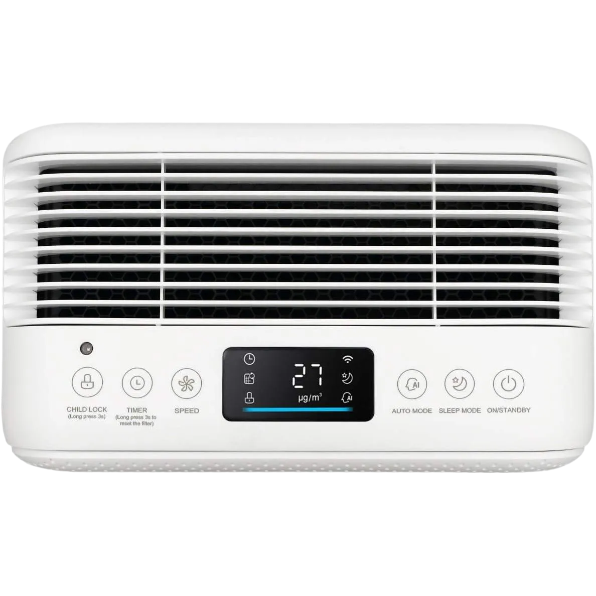 Evvoli Smart Air Purifier 5-layer Filters With True Hepa Control Digital Sensor Night Mode Air Quality Indicator Evap-43w White
