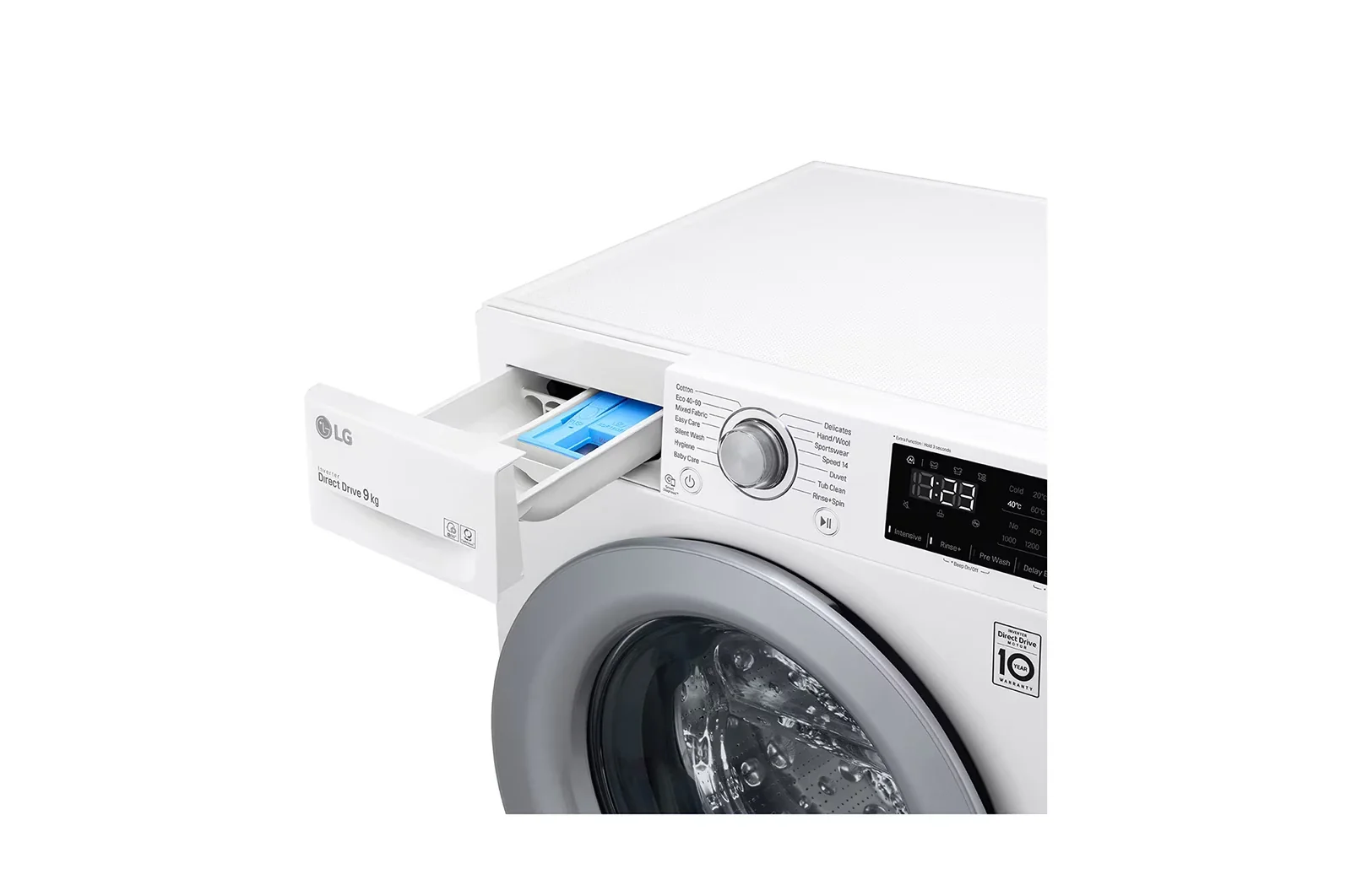 LG Direct Drive 9kg Washing Machine 1360 rpm AI DD White F4V309WNE