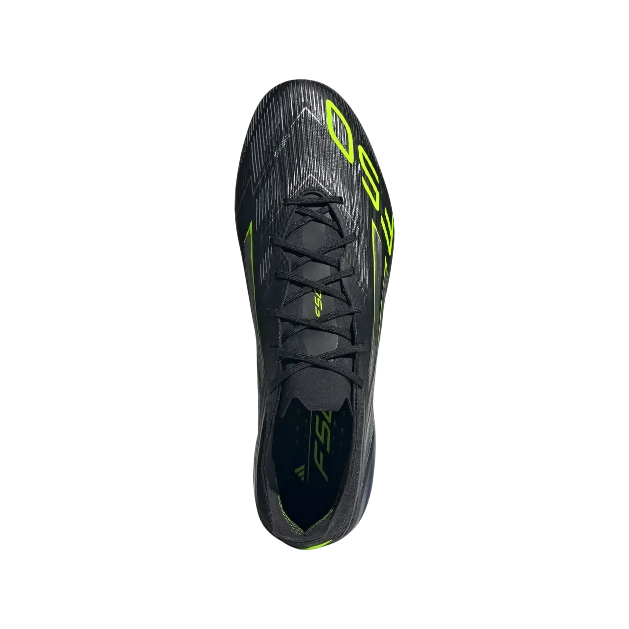 Adidas F50 Elite Firm Ground Boots Core Black / Iron Metallic / Lucid Lemon Size 40