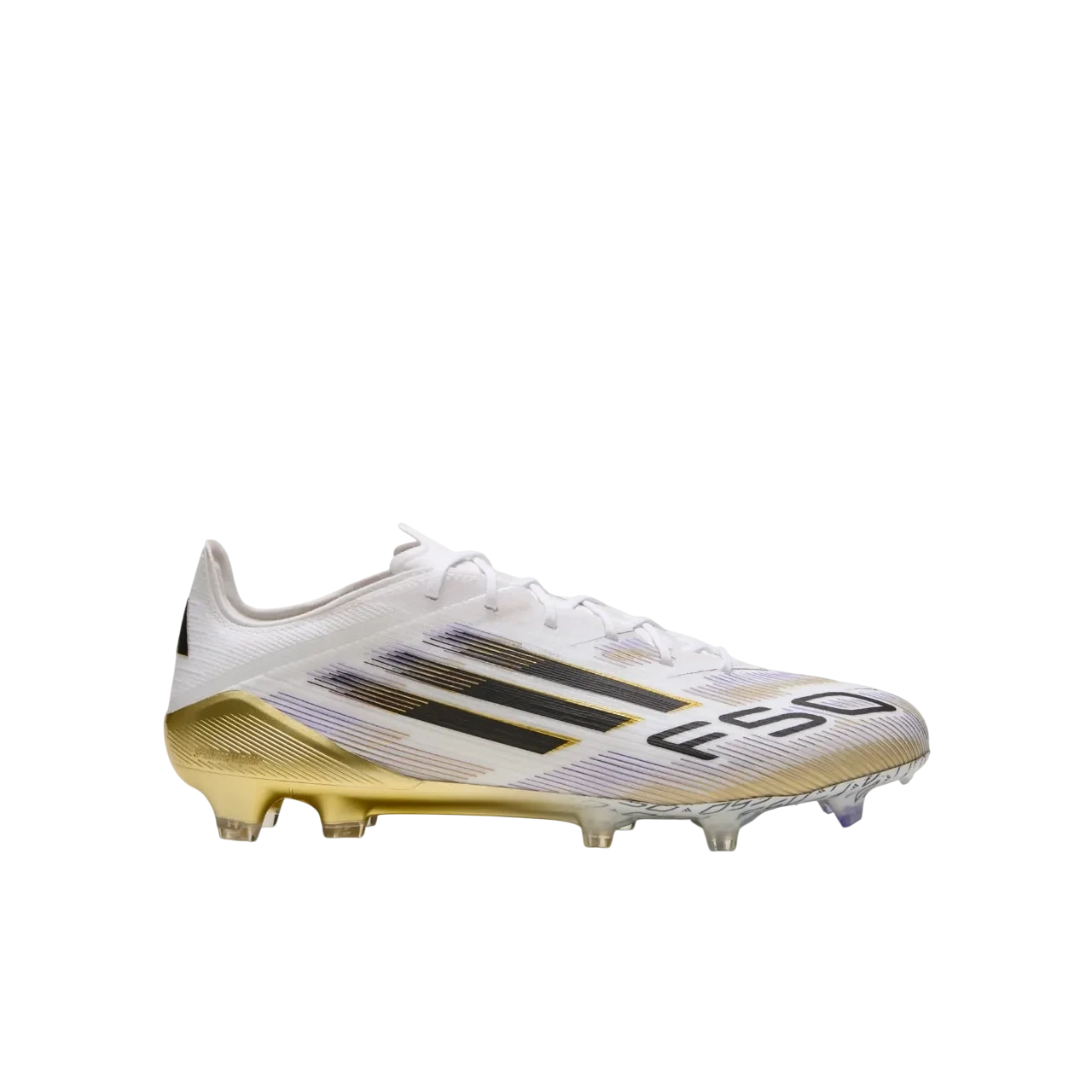 Adidas F50 Elite Firm Ground Boots Cloud White / Core Black / Gold Metallic Size 36 2/3