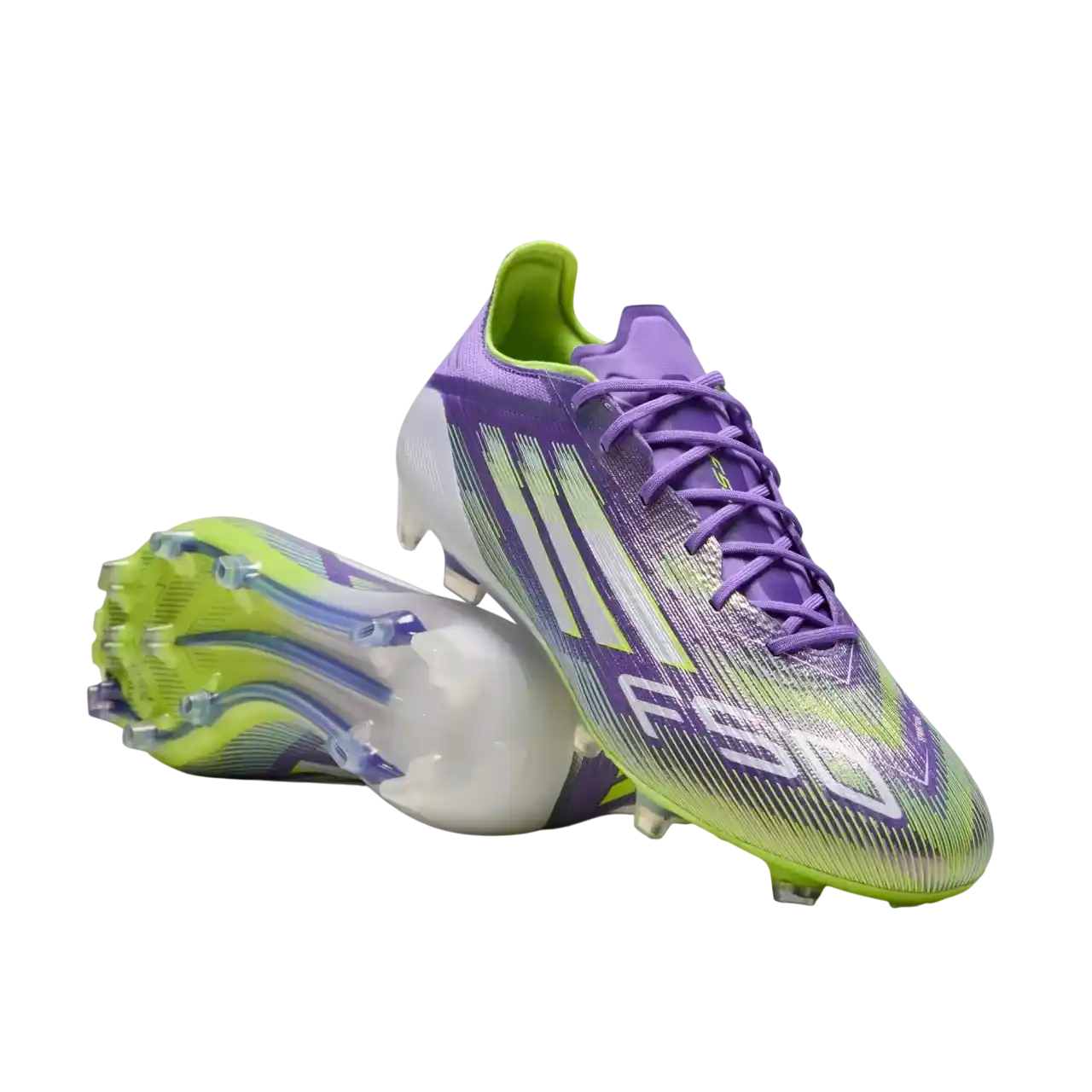 Adidas F50 Elite Firm Ground Boots Purple Rush / Cloud White / Lucid Lemon Size 40
