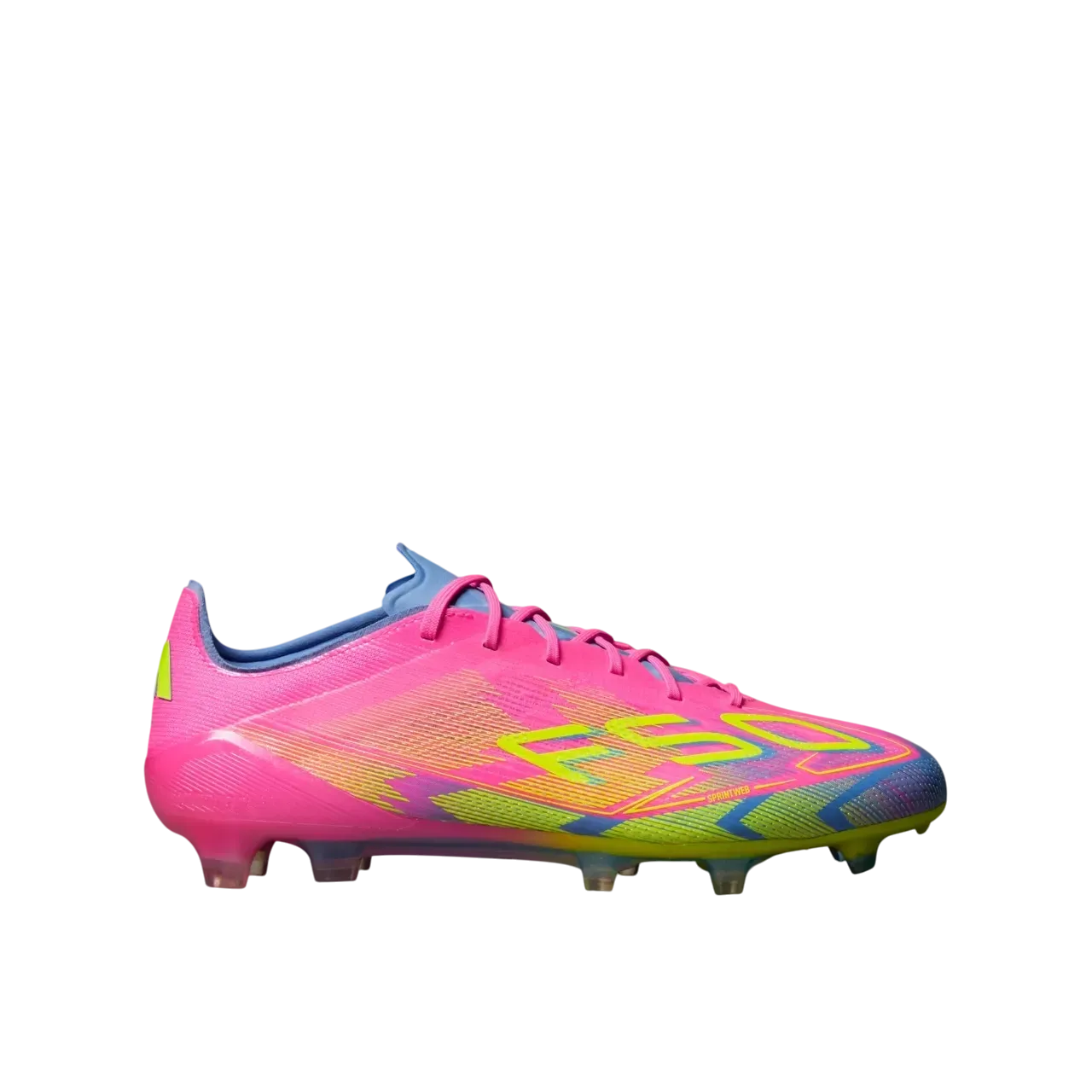 Adidas F50 Elite Firm Ground Boots Lucid Pink / Lucid Lemon / Blue Fusion Size 40